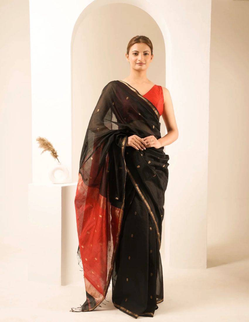 Black Butti Banarasi Saree
