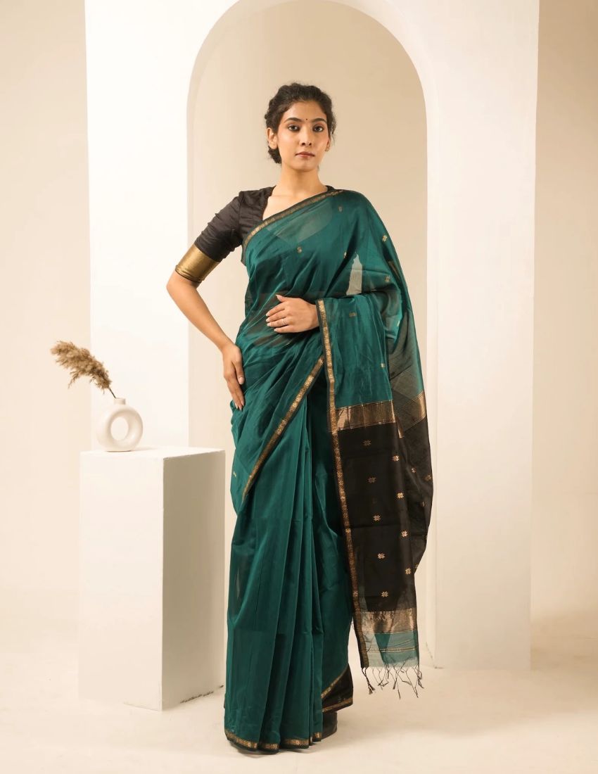 Rama Butti Cotton Saree