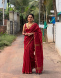Red Butti Banarasi Saree