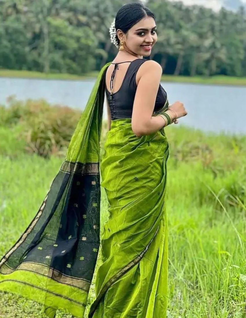 Olive Butti Banarasi Saree
