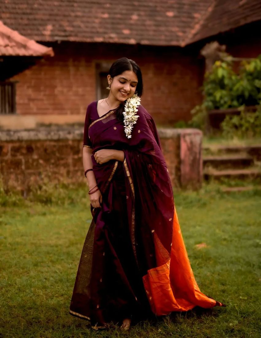 Chocolate Butti Banarasi Saree