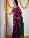 Wine Butti Banarasi Saree