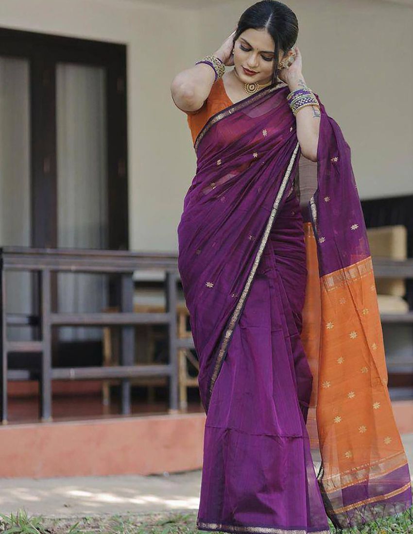 Wine Butti Banarasi Saree