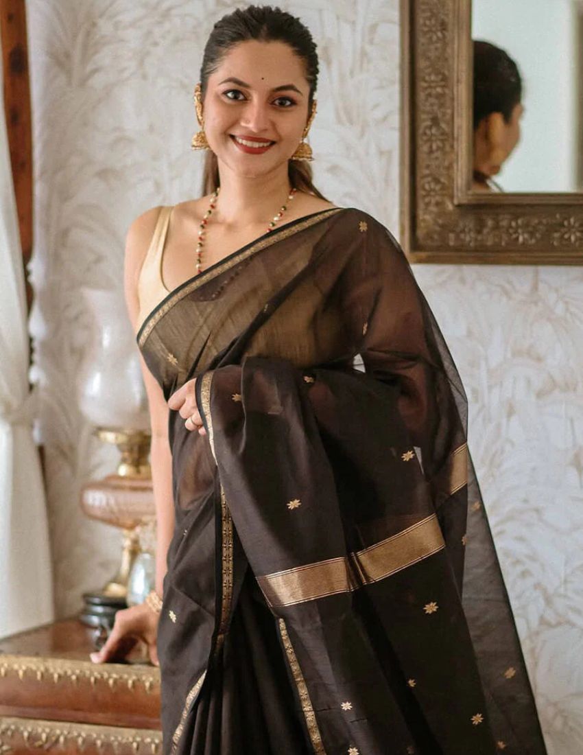 Black Butti Banarasi Saree