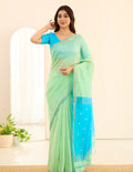 Pista Butti Banarasi Saree