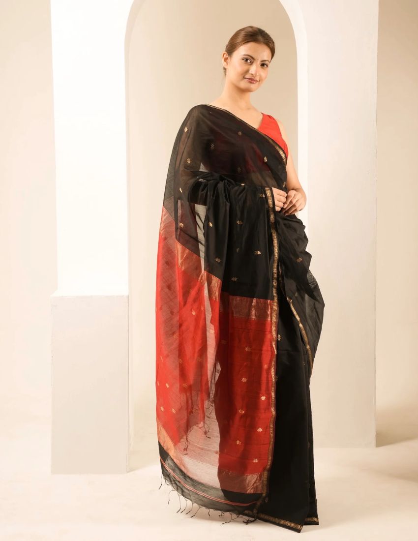 Black Butti Banarasi Saree