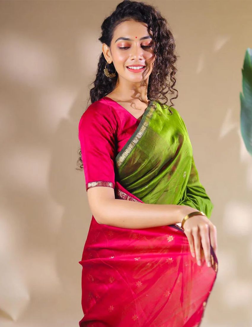 Mehndi Butti Banarasi Saree