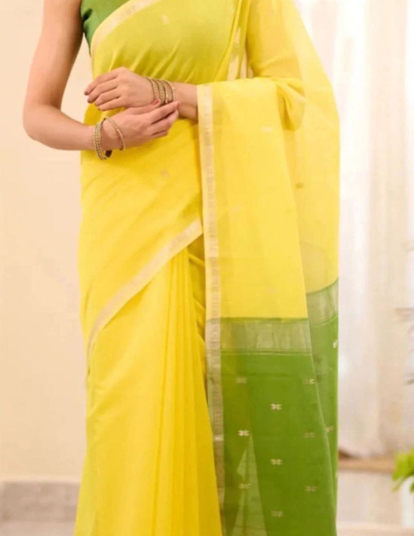 Lemon Butti Banarasi Saree