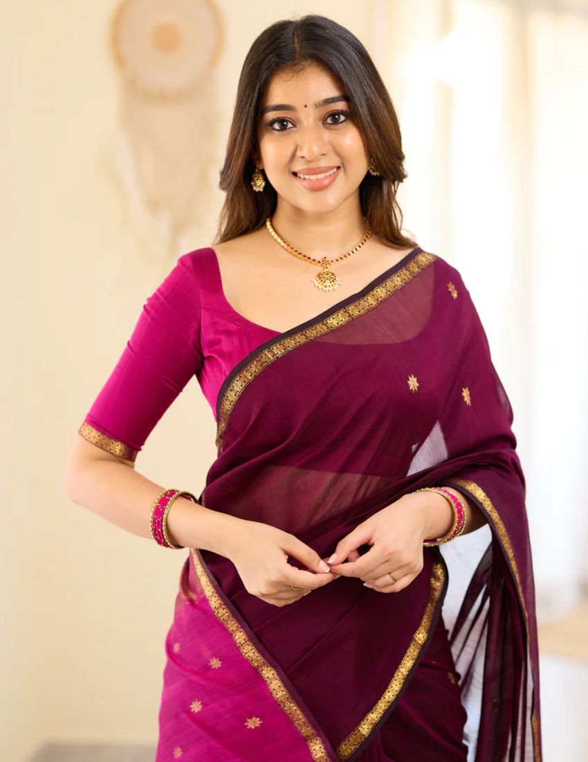 Chocolate Butti Banarasi Saree