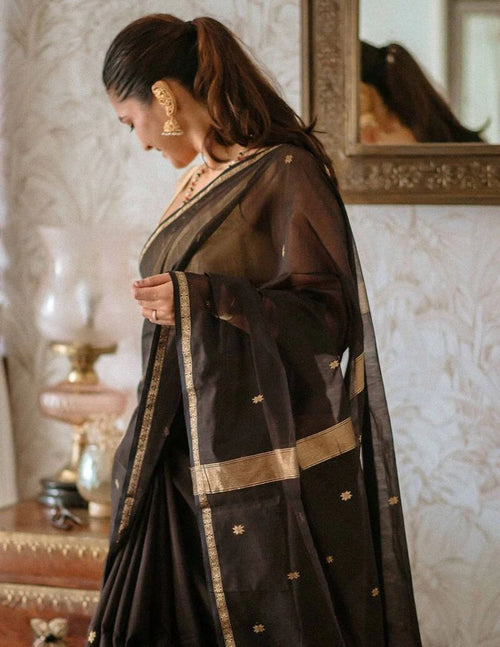 Black Butti Banarasi Saree