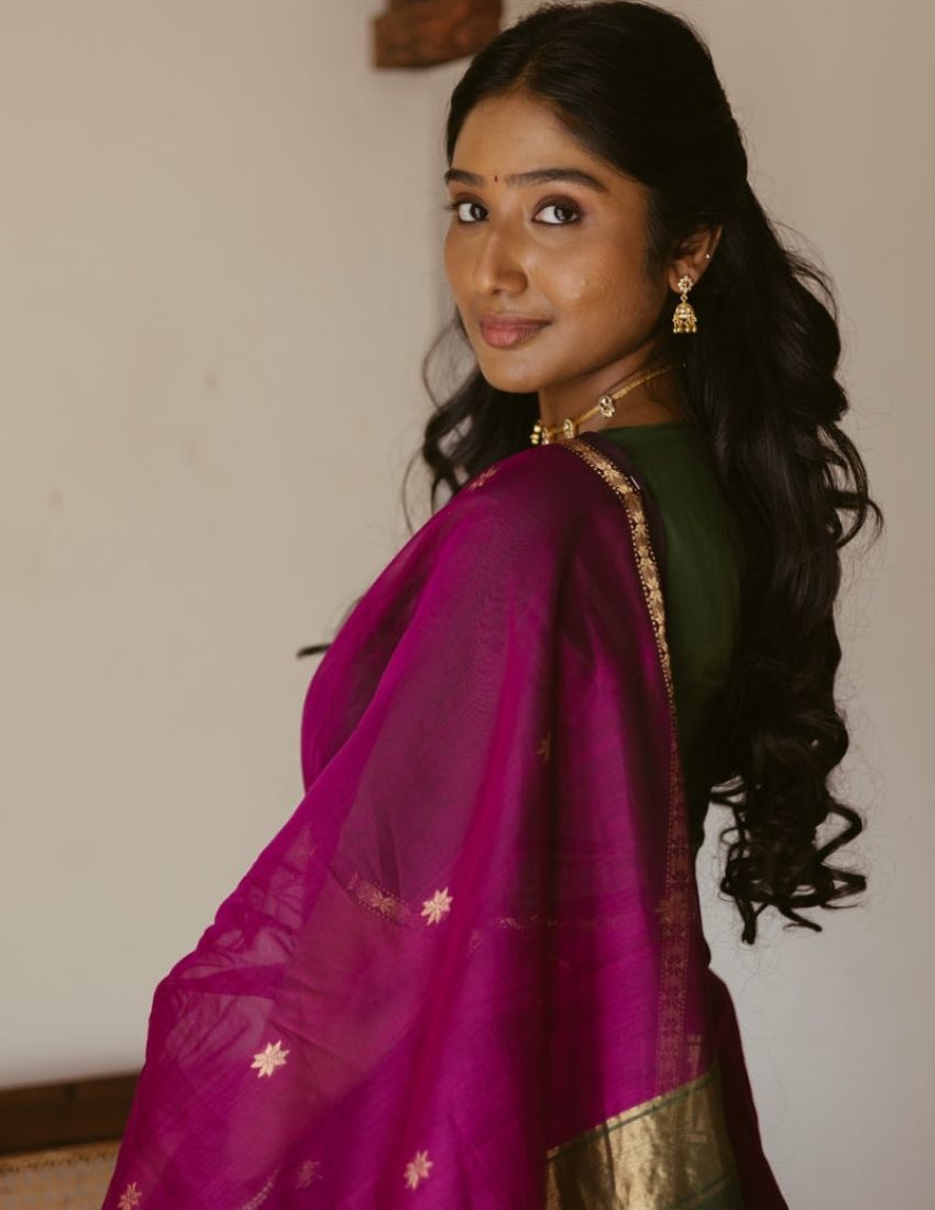 Wine Butti Banarasi Saree