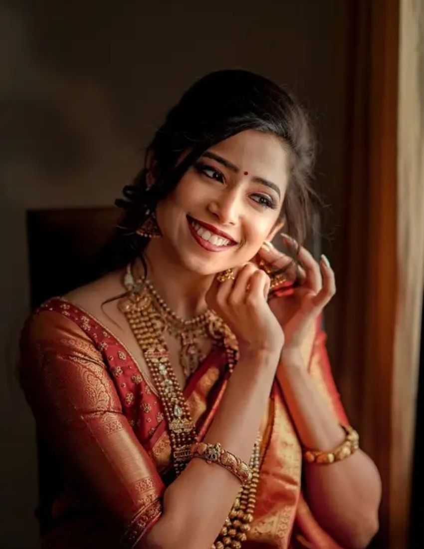 Copper Rose Traditional Banarasi Saree