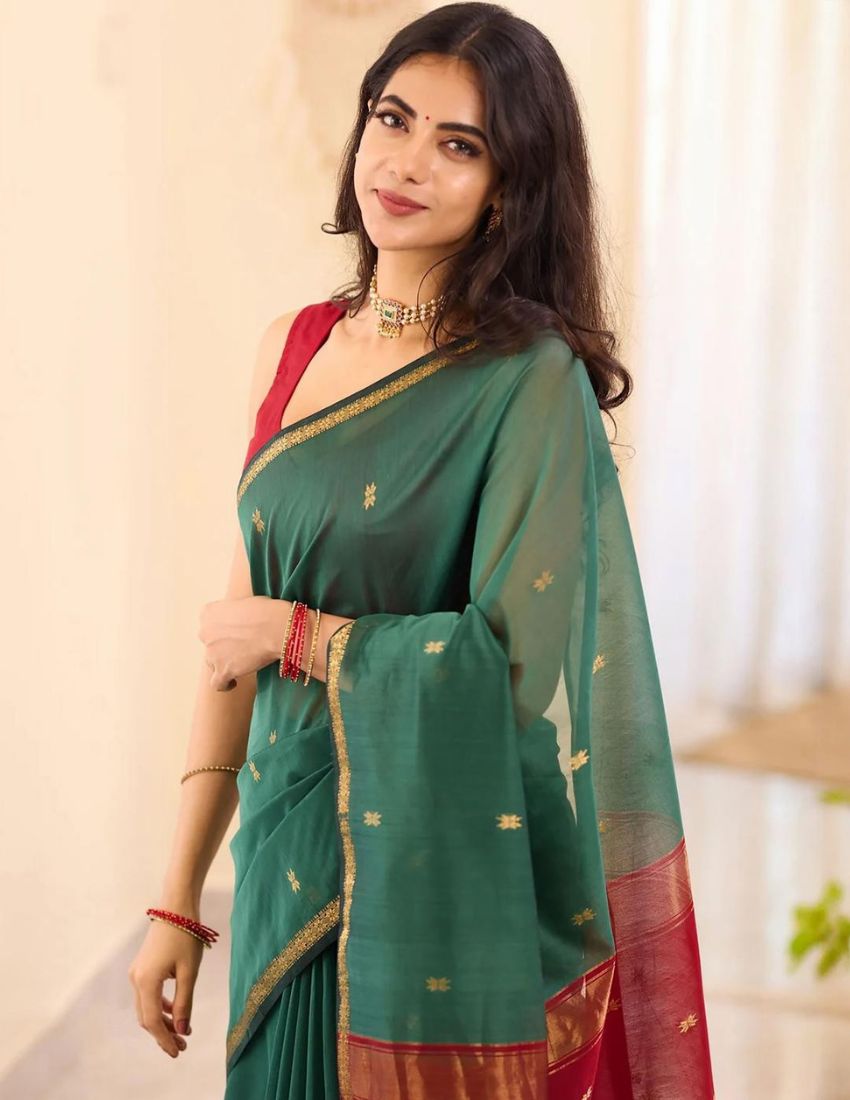Rama Butti Banarasi Saree