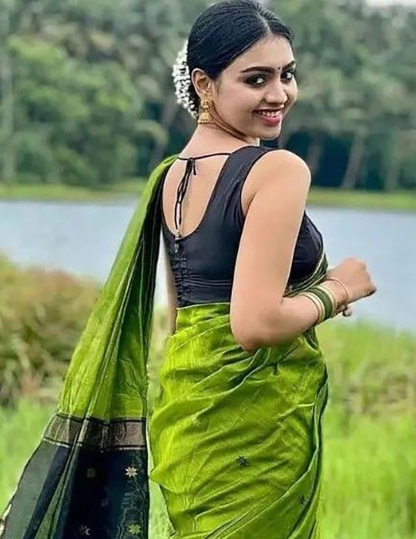 Olive Butti Banarasi Saree