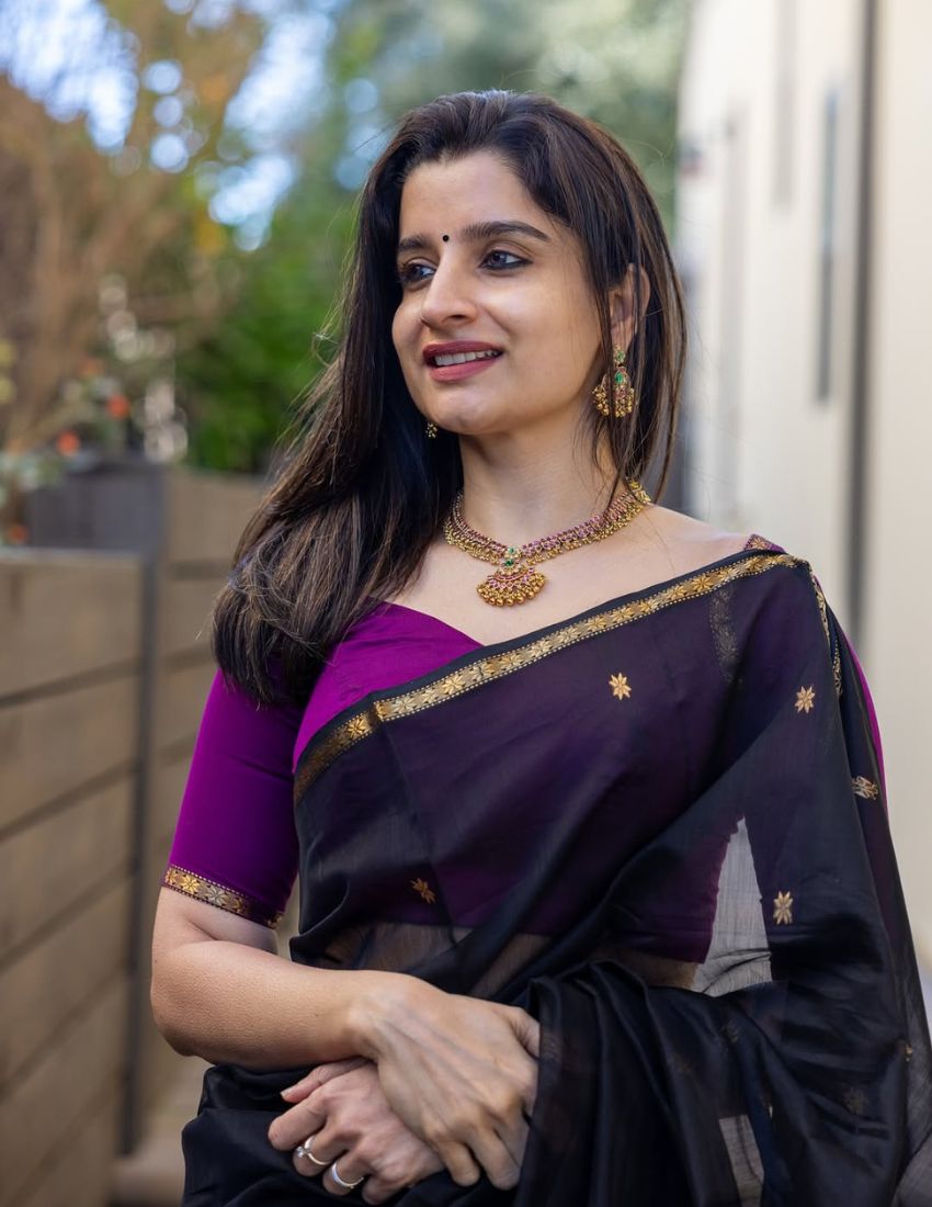 Black Butti Banarasi Saree