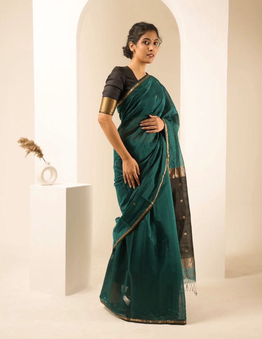 Rama Butti Cotton Saree