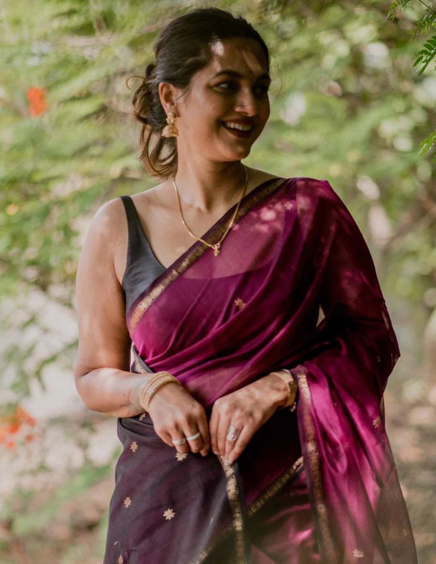 Cherry Pink Butti Banarasi Saree