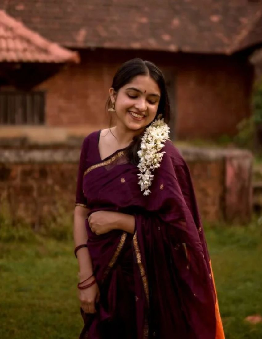 Chocolate Butti Banarasi Saree