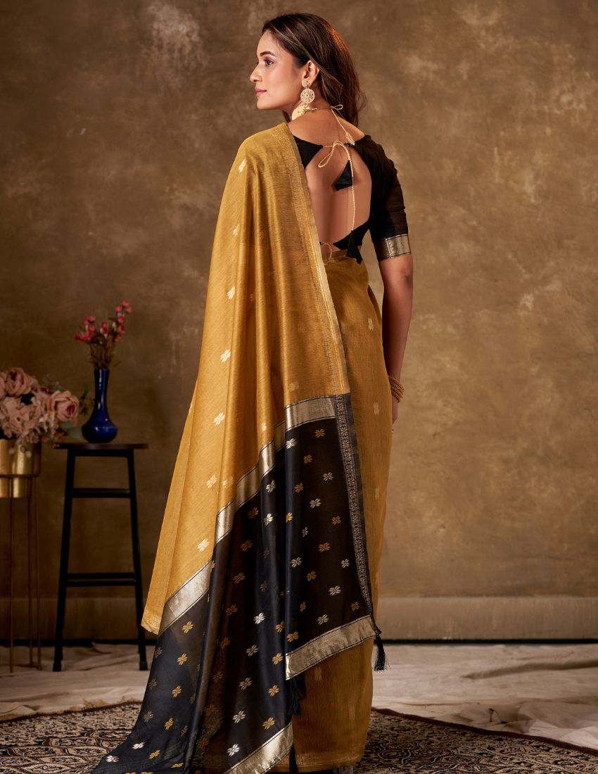 Mustard Butti Banarasi Saree