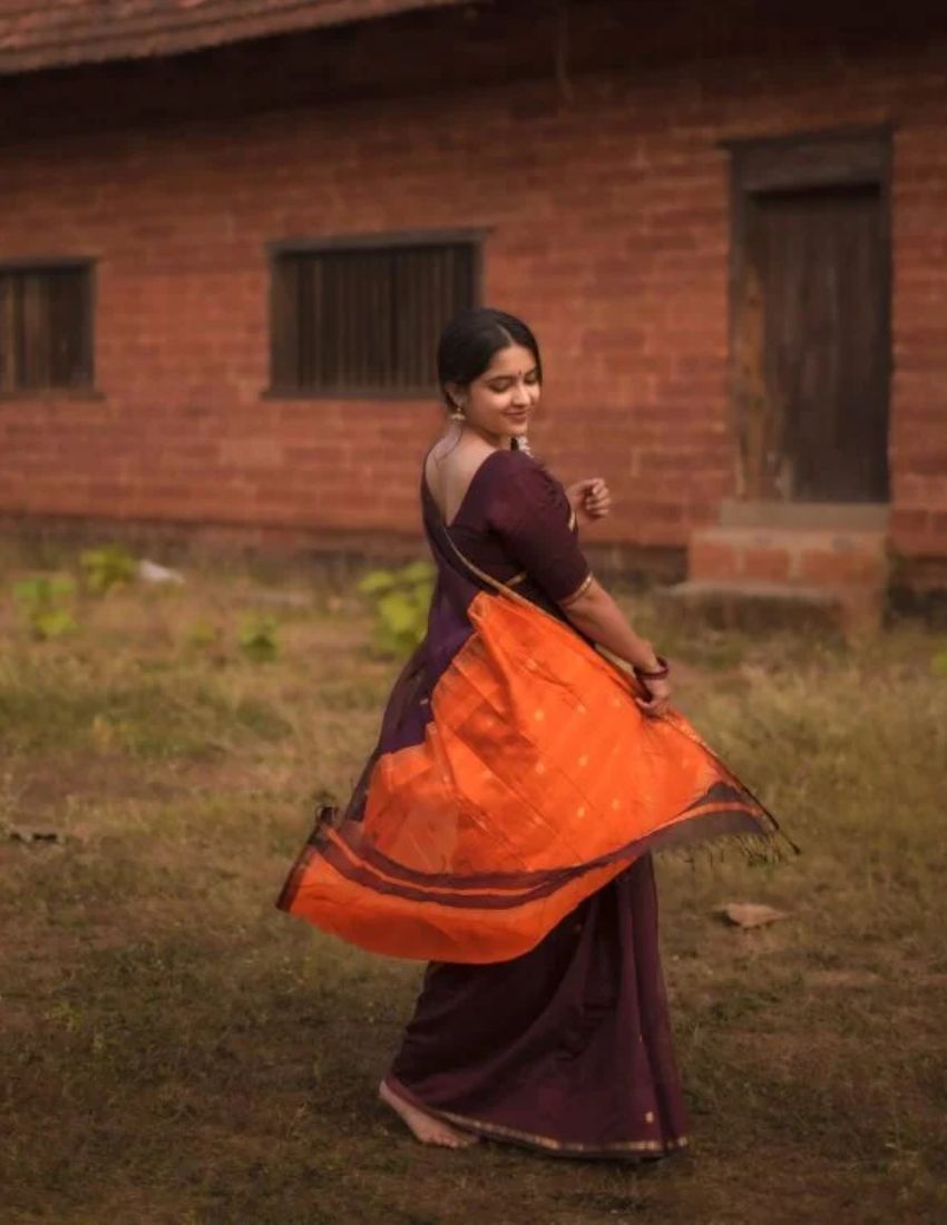 Chocolate Butti Banarasi Saree