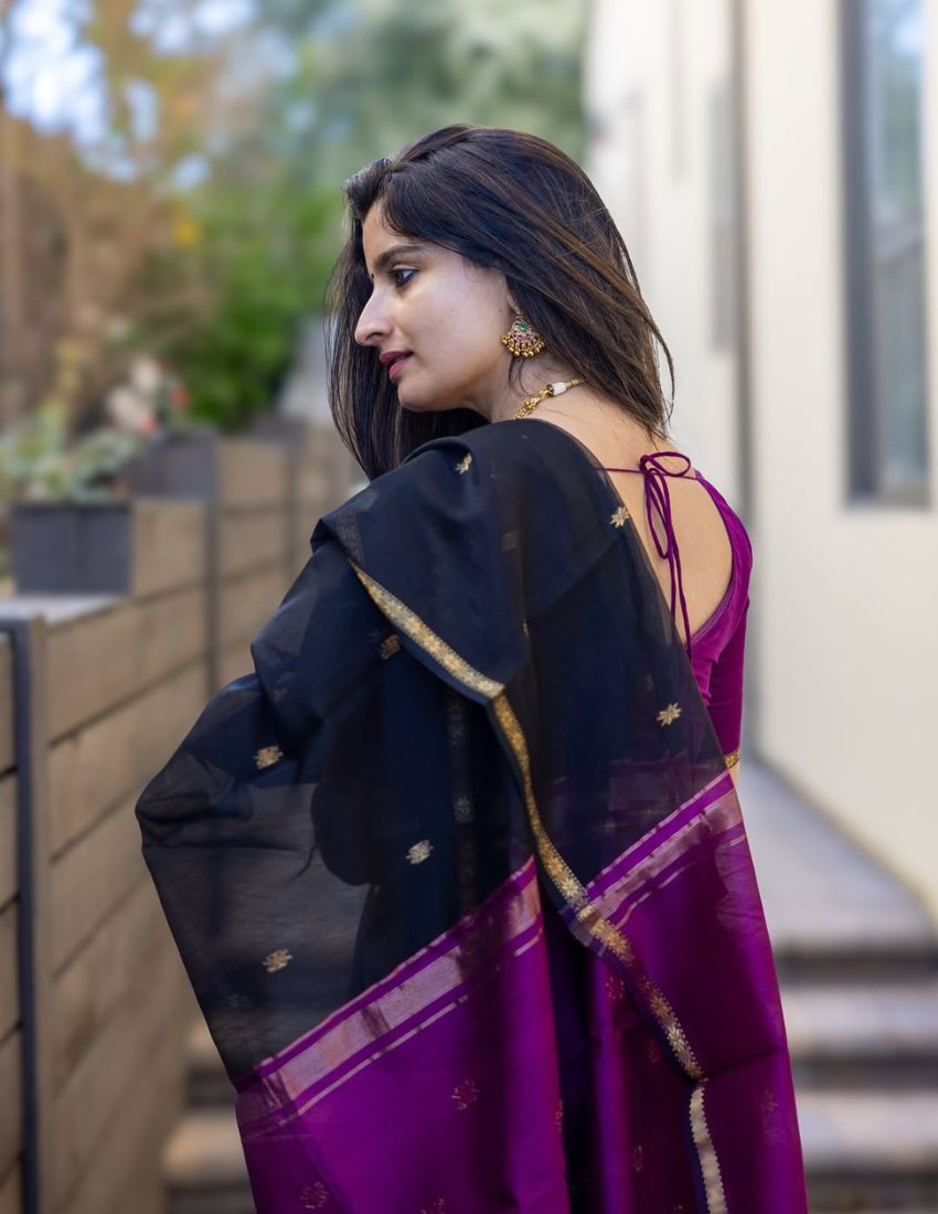 Black Butti Banarasi Saree