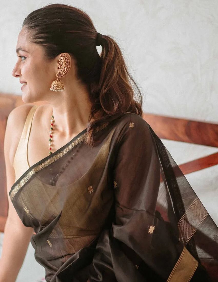 Black Butti Banarasi Saree