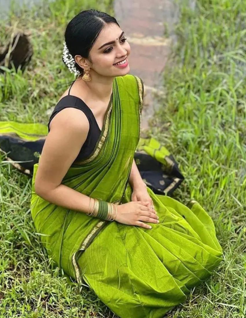 Olive Butti Banarasi Saree