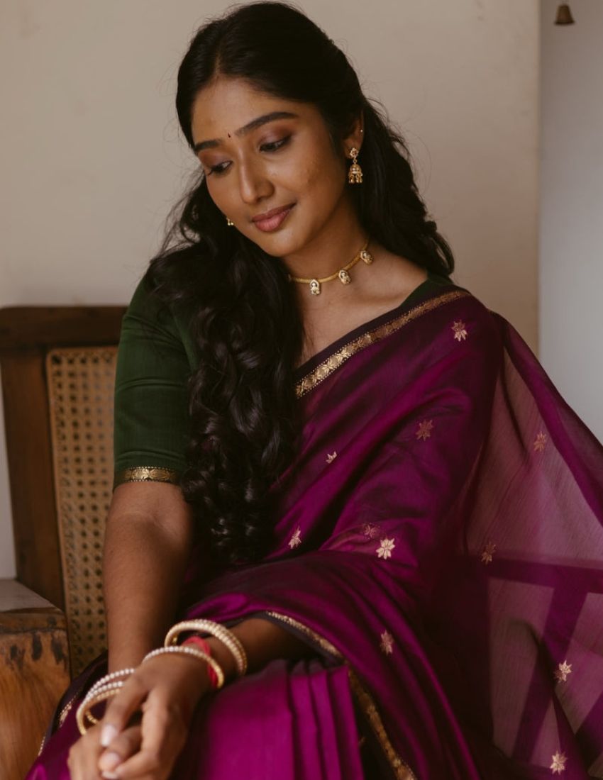 Wine Butti Banarasi Saree