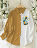 Artistic Printed Shirt - Yellow