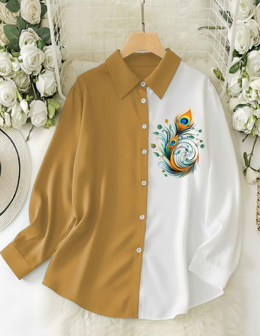 Artistic Printed Shirt - Yellow