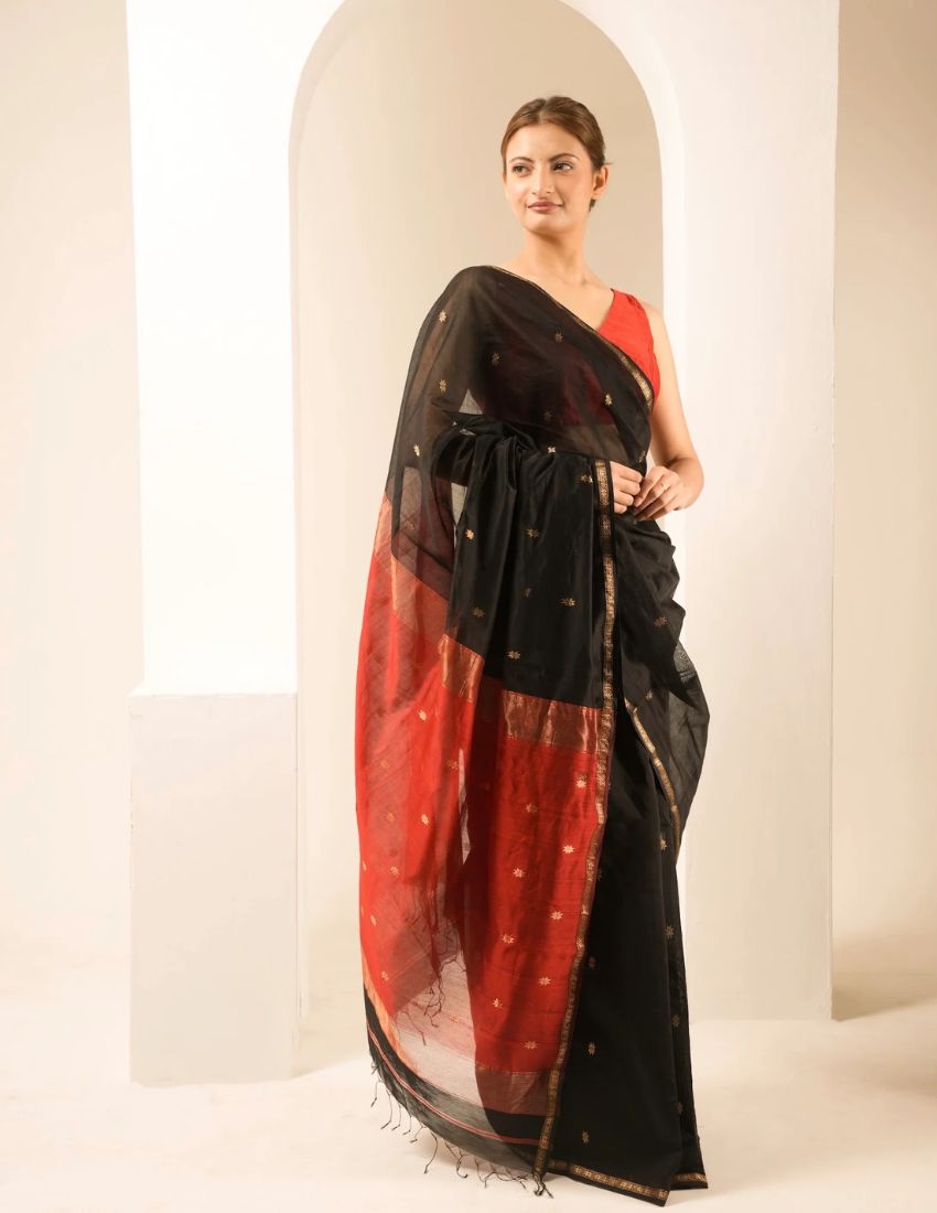 Black Butti Banarasi Saree
