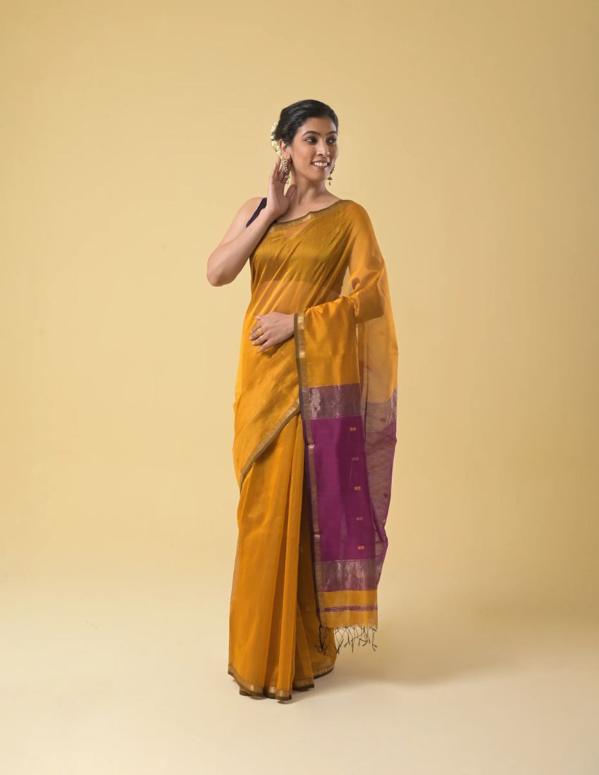 Gold Butti Banarasi Saree