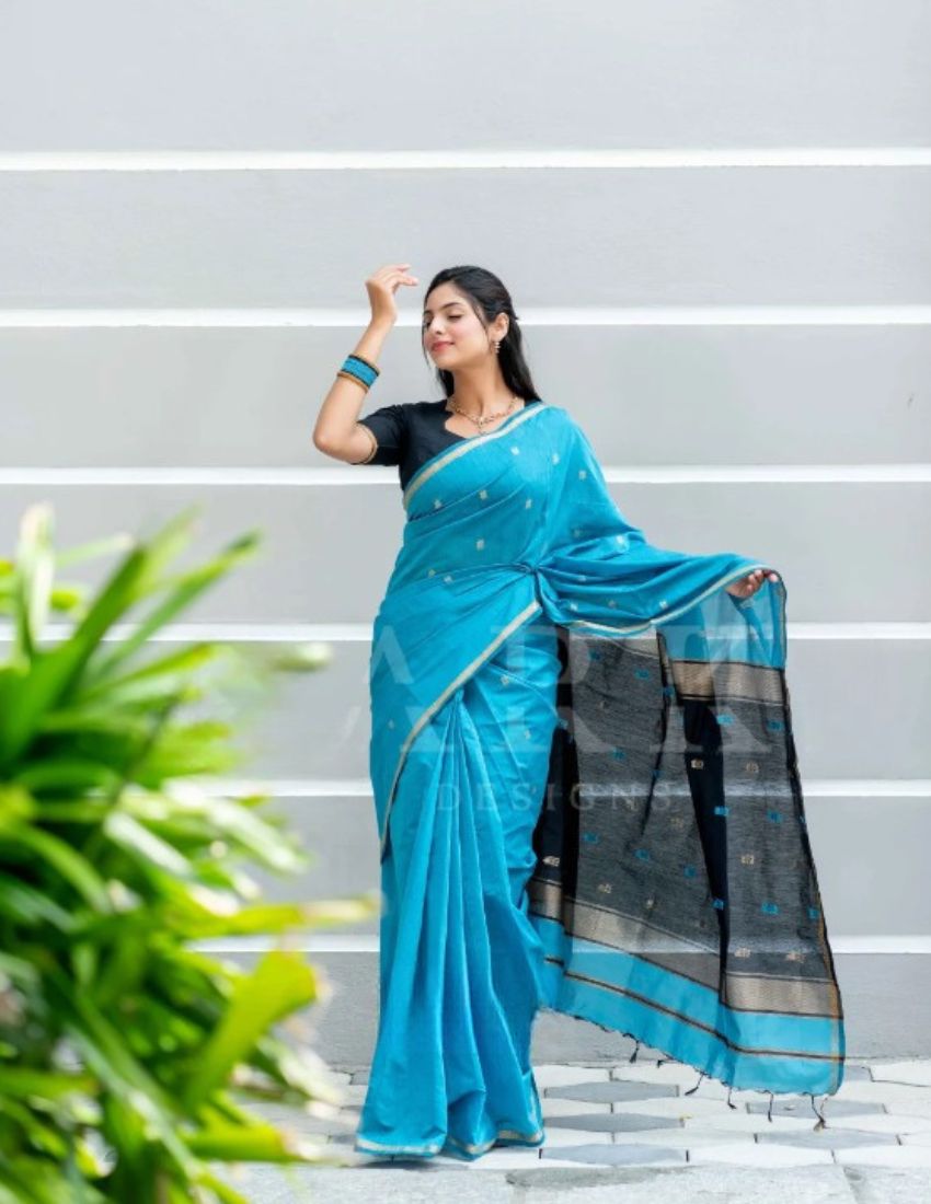 Firozi Butti Banarasi Saree