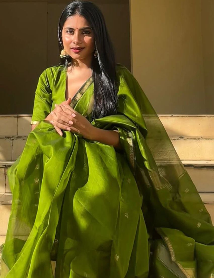 Mehndi Butti Banarasi Saree
