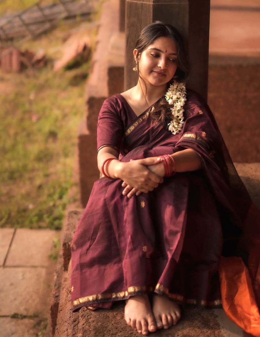 Chocolate Butti Banarasi Saree