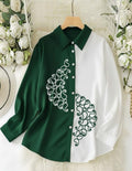 Dual Tone Casual Shirts - Dark Green