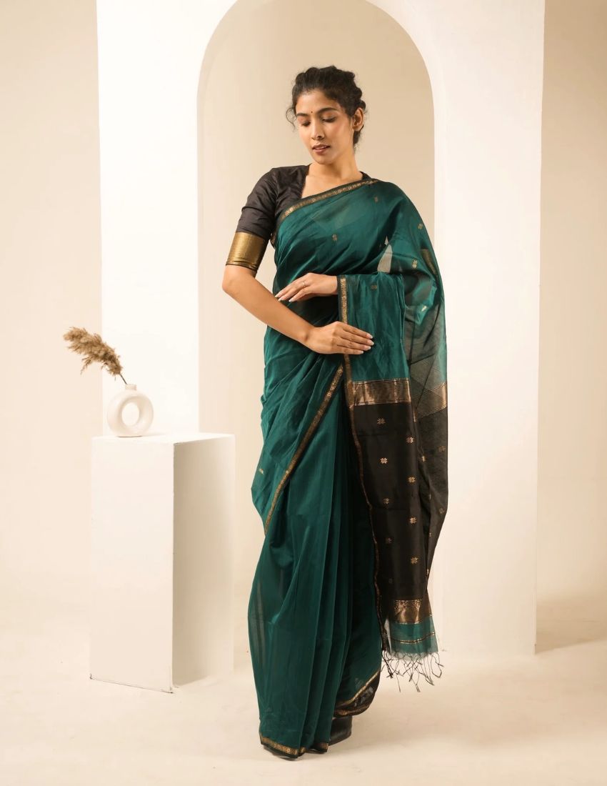 Rama Butti Cotton Saree