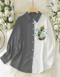 Artistic Printed Shirt - Grey