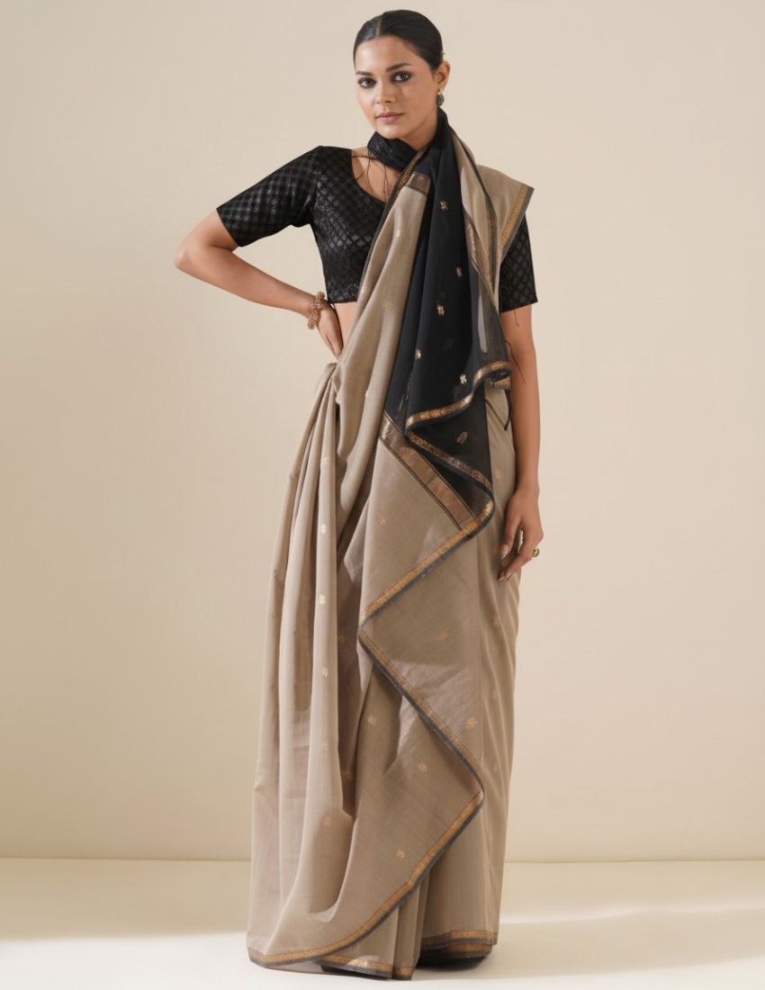 Chiku Butti Banarasi Saree