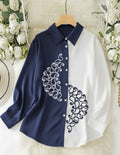 Dual Tone Casual Shirts - Blue