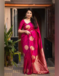 Pink Golden Butti Banarasi Saree